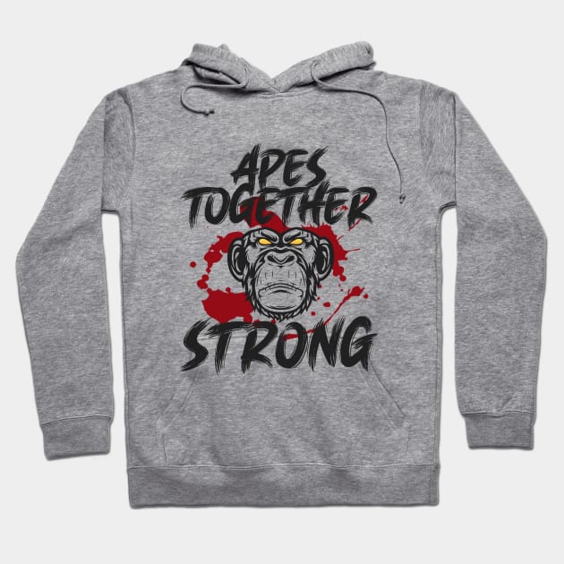 APES TOGETHER STRONG #1 V3 Hoodie by RickTurner